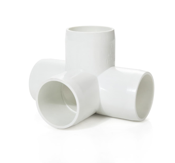 3/4" UPVC 4 Way Tee